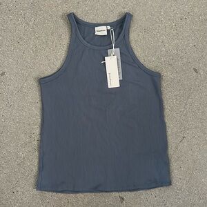 Rib Tank Top Blue Mirage